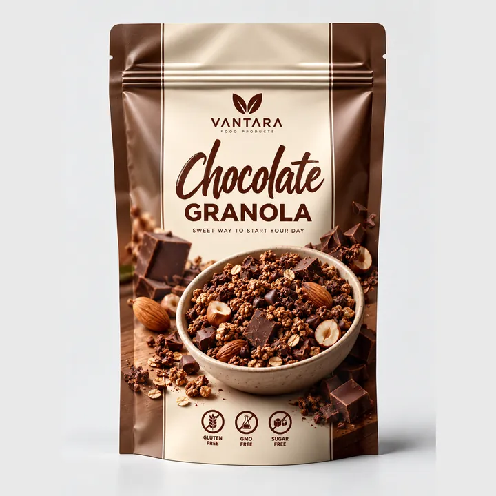 Vantara chocolate granola pouch