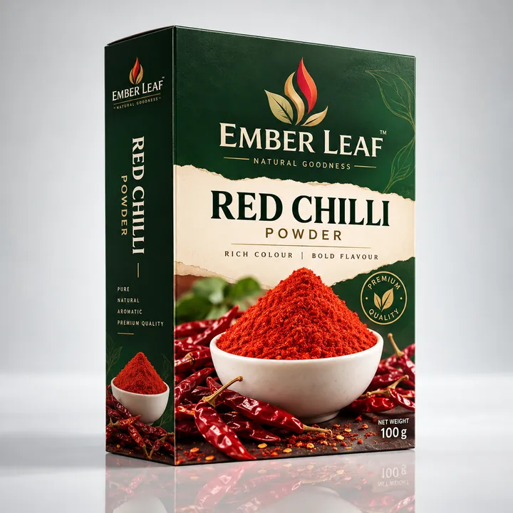 Ember Leaf red chilli powder box