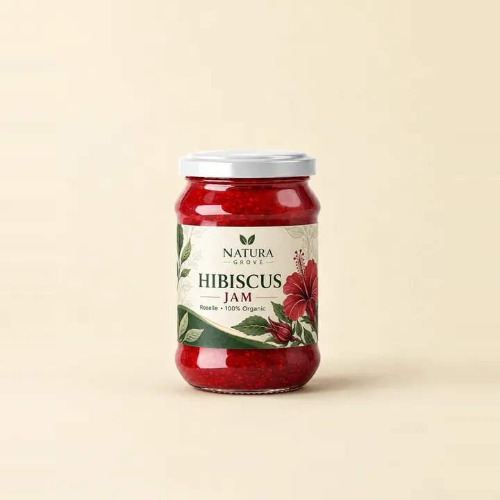 Natura Grove hibiscus jam jar
