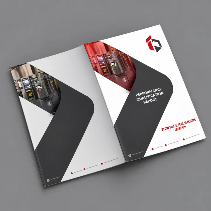 Two covers of an industrial performance qualification report