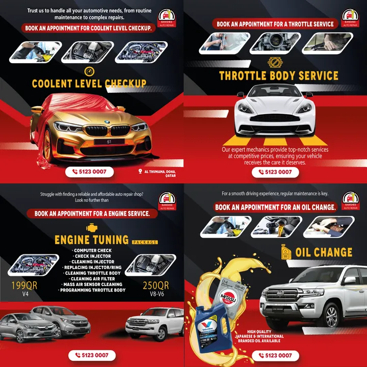 Banshee Auto Repair social media posts