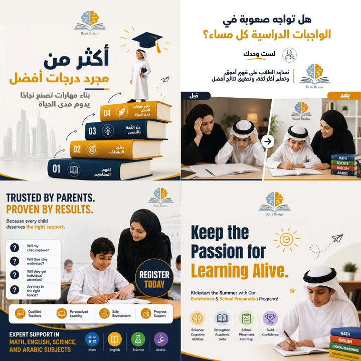 Besti Brains social media posts