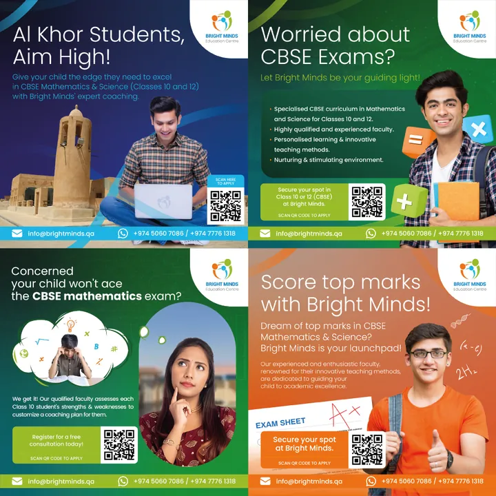 Bright Minds social media posts