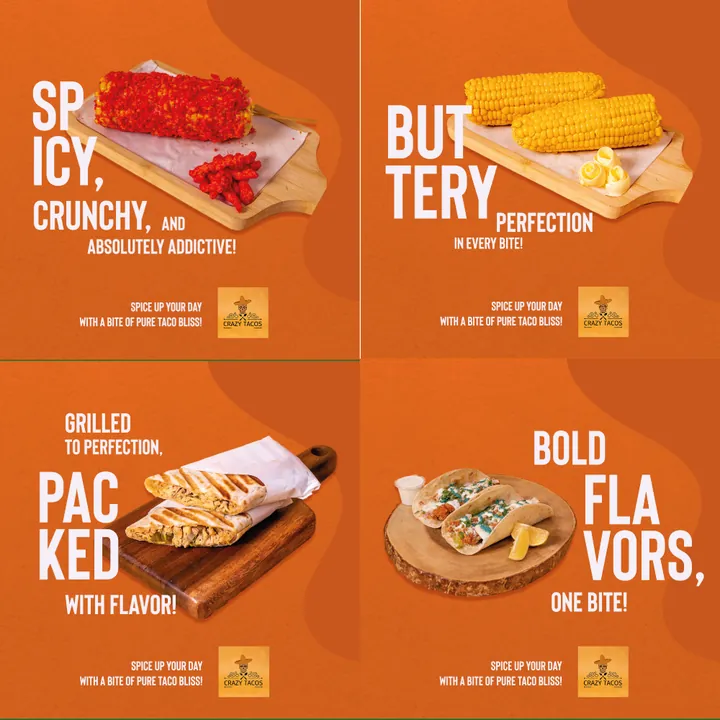 Crazy Tacos social media posts